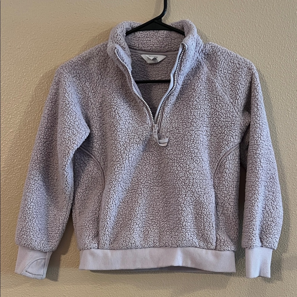 Athleta Kids Light Purple Sherpa Pullover